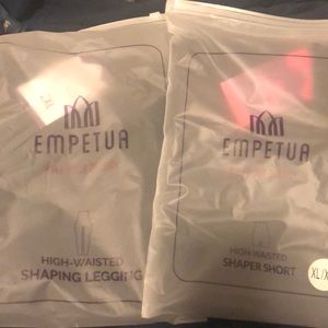 Empetua black high waisted shaper short and high waisted shaping legging